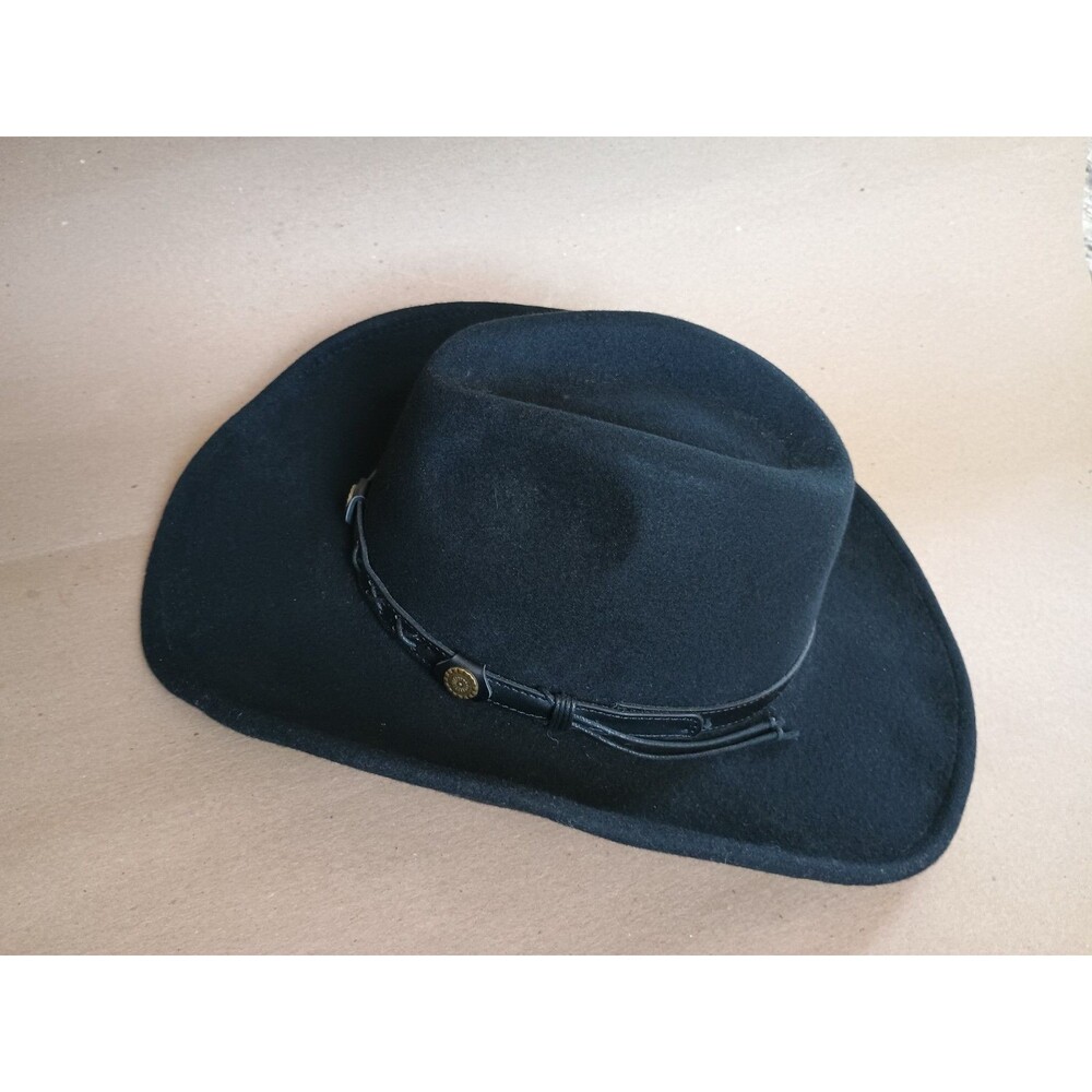 Twister Dakota 100% Wool Size Large Cowboy Hat Western Wear Black Rancher Felt